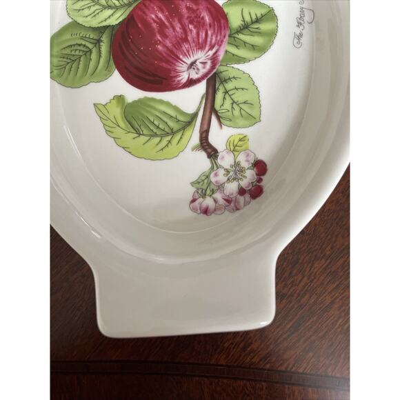 Portmeirion Pomona Hoary Morning Apple 10.25” Oval Baking Serving Dish Handles - Picture 3 of 7
